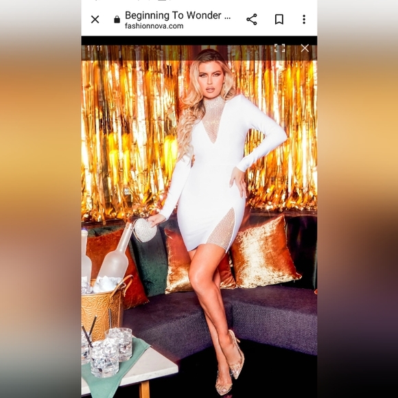 Beginning to Wonder Bandage Mini Dress mesh - Picture 2 of 7